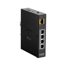 D-Link Switch Industrial DIS-100G, 5 Puertos Gigabit Ethernet (4x PoE+), Montaje en Rail DIN, No Administrado