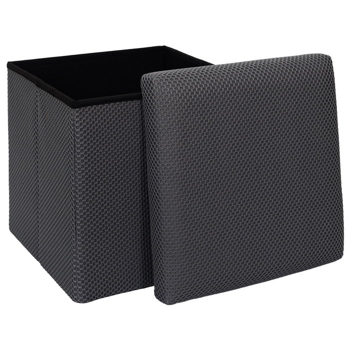 Home Deco Factory Puf Plegable Atom Gris 38x38x38 cm Estructura Madera MDF Tapizado Poliéster Home Deco Factory Puf Plegable Atom Gris 38x38x38 cm Estructura Madera MDF Tapizado Poliéster