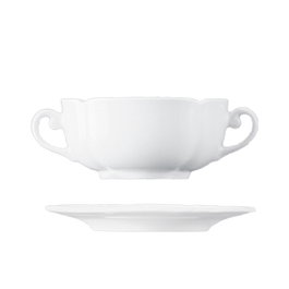 Langenthal Consome Taza Barroco Blanco de Porcelana para Vajilla, Capacidad 35 cl (Set de 6)