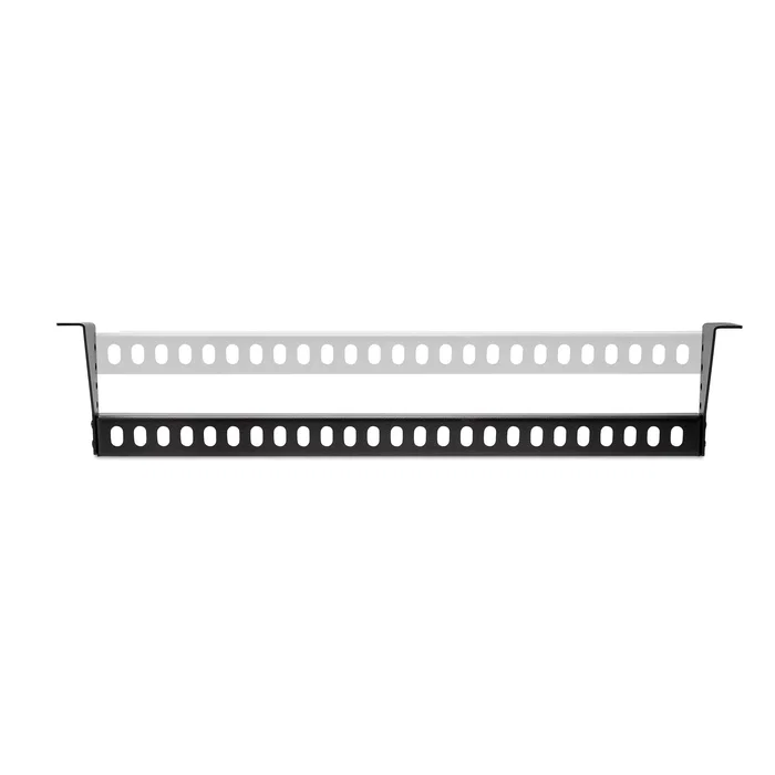 StarTech.com 12S-CABLE-LACING-BAR - Barra Horizontal de Gestión de Cables 1U para Rack de 19" - Profundidad Ajustable (40-96mm) - Guía para Cableado, Negro, Acero