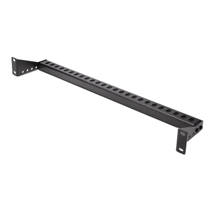 StarTech.com 12S-CABLE-LACING-BAR - Barra Horizontal de Gestión de Cables 1U para Rack de 19" - Profundidad Ajustable (40-96mm) - Guía para Cableado, Negro, Acero