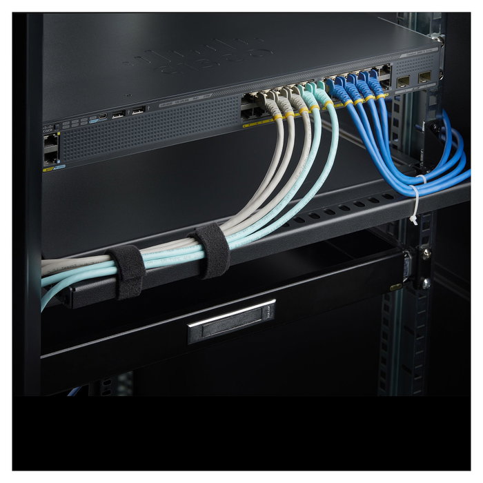 Startech Barra 1U de Amarre Horizontal para Gestión de Cables en Rack 19" Profundidad Ajustable Guía Horizontal