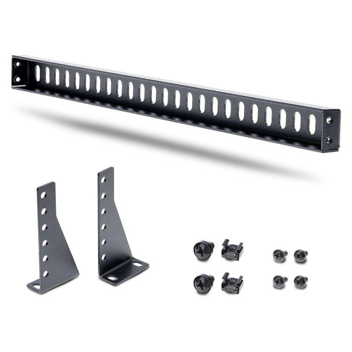 Startech Barra 1U de Amarre Horizontal para Gestión de Cables en Rack 19" Profundidad Ajustable Guía Horizontal