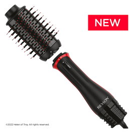 Revlon One-Step Volumiser Plus RVDR 5298 E Secador-Brush con Función Iónica y Revestimiento Cerámico Turmalina, Ajuste de Calefacción 3, Negro