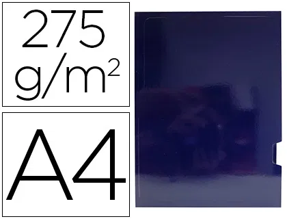 Gio Subcarpeta de Presentación DIN A4, 2 Solapas, Cartulina Plastificada 275 g/m², Color Azul Gio Subcarpeta de Presentación DIN A4, 2 Solapas, Cartulina Plastificada 275 g/m², Color Azul