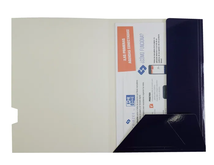 Gio Subcarpeta de Cartulina Plastificada con 2 Solapas Azul A4