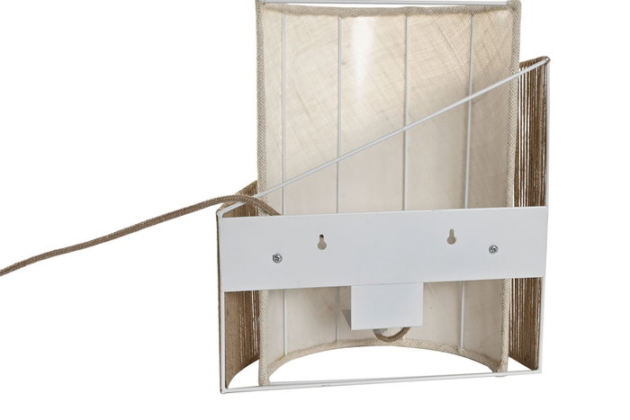 DKD Home Decor Lámpara Aplique Urban Marrón Crudo Metal Yute Pared 17 x 40 x 34 cm DKD Home Decor Lámpara Aplique Urban Marrón Crudo Metal Yute Pared 17 x 40 x 34 cm