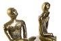 DKD Home Decor Figura Mango y Aluminio Personas Dorado