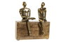 DKD Home Decor Figura Mango y Aluminio Personas Dorado