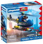 Playmobil City Action Helicóptero de Policía con Radar - Juguete de Construcción para Niños 4 a 10 Años
