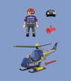 Playmobil City Action Helicóptero de Policía con Radar - Juguete de Construcción para Niños 4 a 10 Años