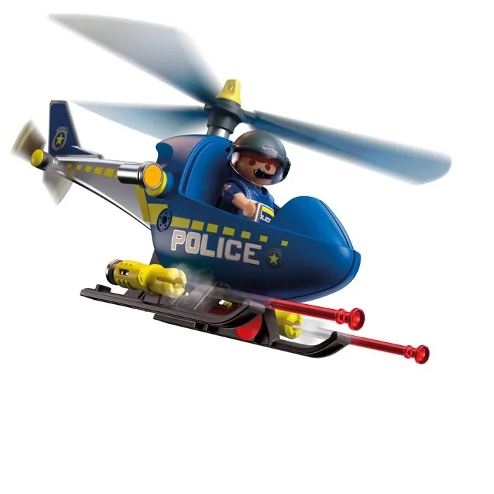 Playmobil City Action Helicóptero De Policía Con Radar 72080