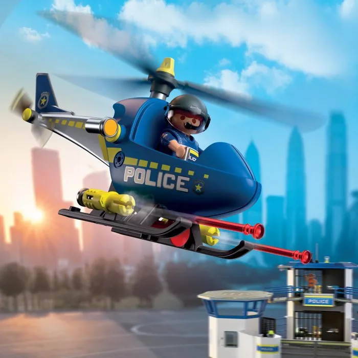 Playmobil City Action Helicóptero De Policía Con Radar 72080