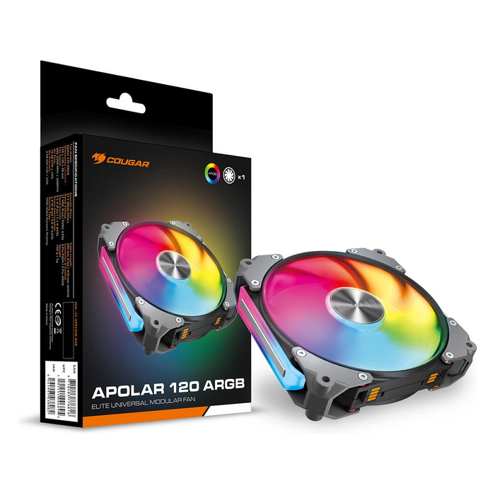 Cougar Ventilador Gehäuse Lüfter Apolar 120 ARGB, Negro