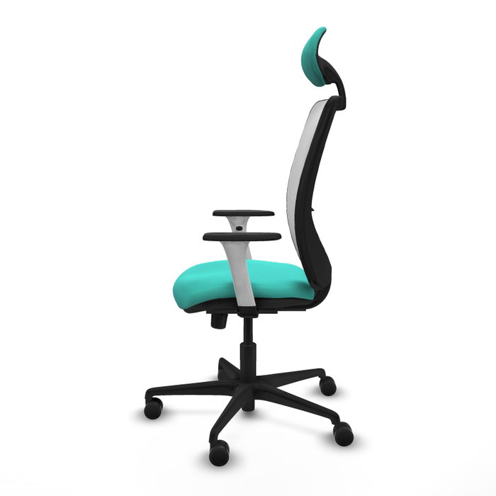 PIQUERAS Y CRESPO Silla de oficina Zulema con mecanismo Sincro, Turquesa y Blanco PIQUERAS Y CRESPO Silla de oficina Zulema con mecanismo Sincro, Turquesa y Blanco