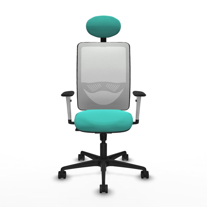 PIQUERAS Y CRESPO Silla de oficina Zulema con mecanismo Sincro, Turquesa y Blanco PIQUERAS Y CRESPO Silla de oficina Zulema con mecanismo Sincro, Turquesa y Blanco