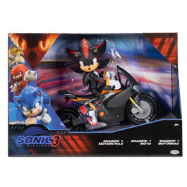 Jakks Pacific Figura Sonic 3 La Película Shadow 13 cm con Motocicleta