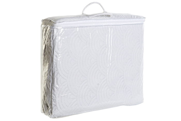 DKD Home Decor Colcha Oriental Blanco 270 x 270 cm DKD Home Decor Colcha Oriental Blanco 270 x 270 cm
