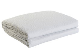 DKD Home Decor Colcha Oriental Blanco 270 x 270 cm