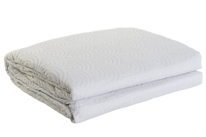 DKD Home Decor Colcha Oriental Blanco 270 x 270 cm DKD Home Decor Colcha Oriental Blanco 270 x 270 cm