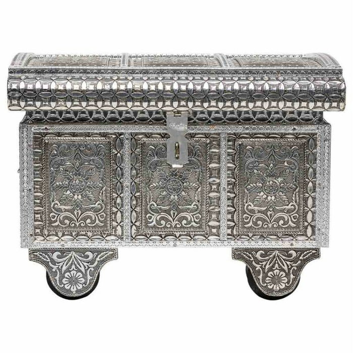 Caja-Joyero Alexandra House Living Plateado Aluminio Madera MDF 20 x 25 x 30 cm Caja-Joyero Alexandra House Living Plateado Aluminio Madera MDF 20 x 25 x 30 cm