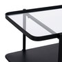 Consola Negro Metal-Cristal 70 X 33,50 X 75 cm