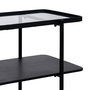 Consola Negro Metal-Cristal 70 X 33,50 X 75 cm