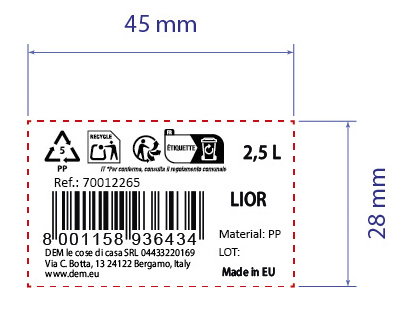 Inde Barreño Redondo de 2.5 Litros con Tapa "Lior" - Capacidad 2.5L, Diámetro 23.4 cm, Alto 10.1 cm (12 Unidades)