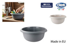 Inde Barreño redondo 2.5L, capacidad 2.5 litros, dimensiones 23.4 x 23.3 x 10.1 cm (12 Unidades)