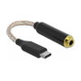 DeLOCK 66302 Adaptador de Audio USB Type-C™ a Jack 4,4 mm 5 Pin
