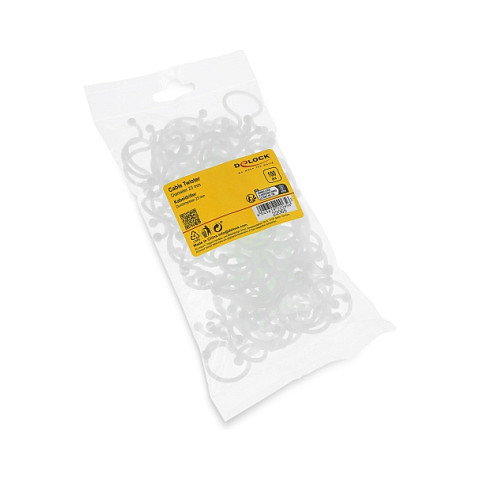 DeLOCK Kabeldriller Ø 23 mm transparente, 100 piezas