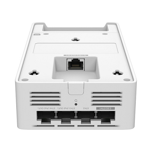TP-Link Omada EAP775-Wall BE11000 Punto de Acceso Wi-Fi 7 de Placa de Pared, 2.4/5/6 GHz, 9300 Mbps, PoE+, 5 Puertos Gigabit, Blanco