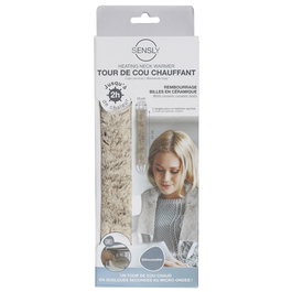 Sensly Cojín Cervical Microondas para Nuca, Hombros y Cuello con Cuentas de Cerámica para Alivio del Frío y Bienestar