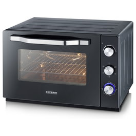 Severin TO 2073 XXL Horno Tostador Independiente, 60 Litros, Negro, Con Piedra Pizza y Parrilla, 100-230°C, 2200W