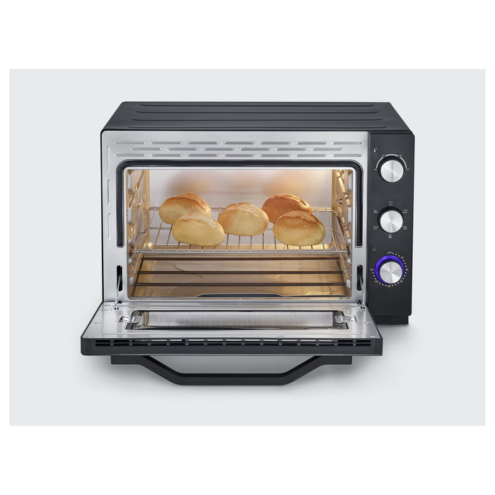 Severin TO 2073 XXL Horno Tostador Independiente, 60 Litros, Negro, Con Piedra Pizza y Parrilla, 100-230°C, 2200W