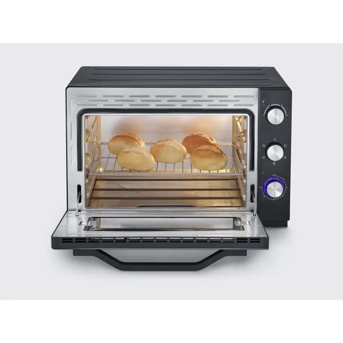 Severin a 2073 Horno XXL 60 L con Calor Giratorio, 2200 W, Piedra de Pizza y Temporizador 120 Minutos, Negro/Acero Inoxidable Severin a 2073 Horno XXL 60 L con Calor Giratorio, 2200 W, Piedra de Pizza y Temporizador 120 Minutos, Negro/Acero Inoxidable