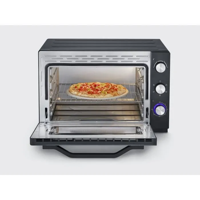 Severin a 2073 Horno XXL 60 L con Calor Giratorio, 2200 W, Piedra de Pizza y Temporizador 120 Minutos, Negro/Acero Inoxidable Severin a 2073 Horno XXL 60 L con Calor Giratorio, 2200 W, Piedra de Pizza y Temporizador 120 Minutos, Negro/Acero Inoxidable
