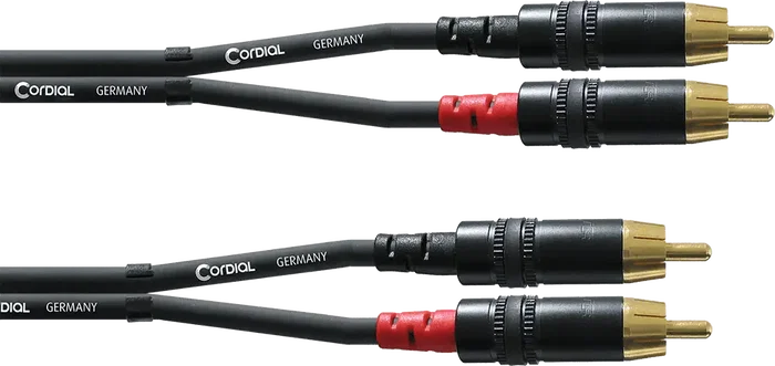 Cordial Cable De Audio Rca/Rca Doble 30cm