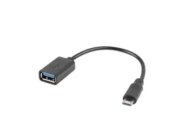 Lanberg AD-OTG-UM-01 Adaptador USB OTG 0.15m Micro-USB A (Macho) a USB A (Hembra), USB 2.0, 480 Mbit/s, Negro