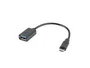 Lanberg AD-OTG-UM-01 Adaptador USB OTG 0.15m Micro-USB A (Macho) a USB A (Hembra), USB 2.0, 480 Mbit/s, Negro