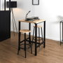 Home Deco Factory Juego De Mesa Con 2 Taburetes Loka Industrial
