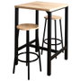 Home Deco Factory Juego De Mesa Con 2 Taburetes Loka Industrial