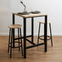Home Deco Factory Juego De Mesa Con 2 Taburetes Loka Industrial