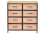 GIFTDECOR Mueble de 8 cajones efecto madera Madera-Negro