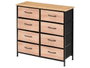 GIFTDECOR Mueble de 8 cajones efecto madera Madera-Negro