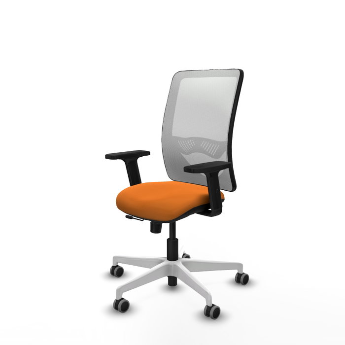 PIQUERAS Y CRESPO Silla de oficina Zulema Naranja y Blanco