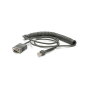 Zebra Cable serie DB-9 (W) de 2,7 m Gris