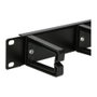 Extralink Organizador de cables 1U con soportes de plástico Negro