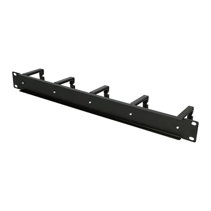 Extralink Organizador de cables 1U con soportes de plástico Negro