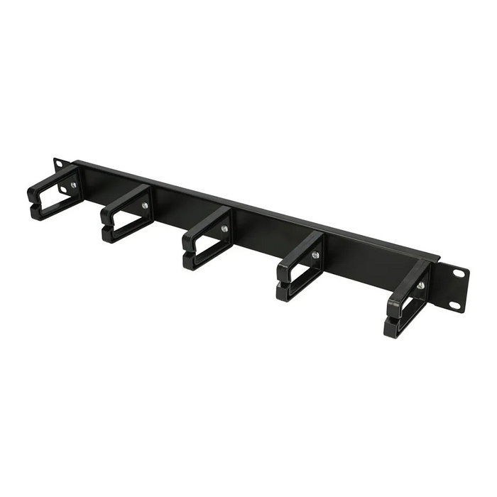 Extralink Organizador de cables 1U con soportes de plástico Negro